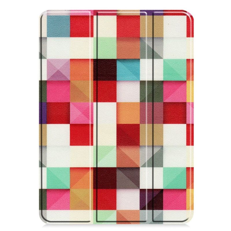 Housse iPad Pro 11 (2020) avec rabat intelligent carreaux colorés