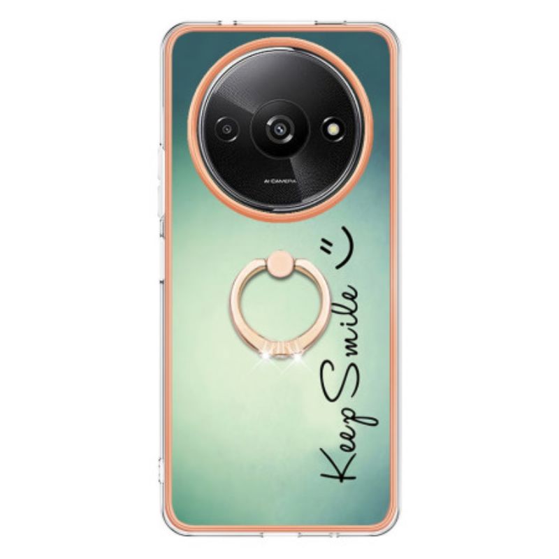 Coque Xiaomi Redmi A3 / Poco C61 Anneau-Support Keep Smile