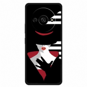 Coque Xiaomi Redmi A3 / Poco C61 Dame au Chapeau Noir