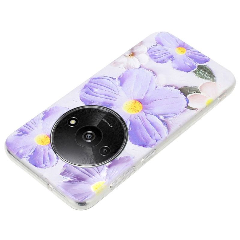 Coque Xiaomi Redmi A3 / Poco C61 Fleurs Pourpres