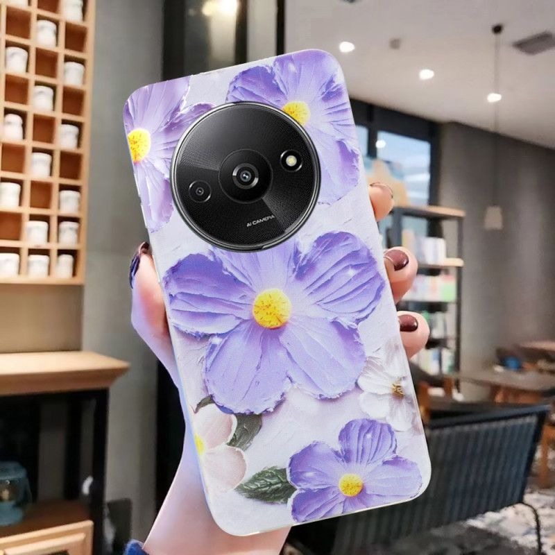 Coque Xiaomi Redmi A3 / Poco C61 Fleurs Pourpres