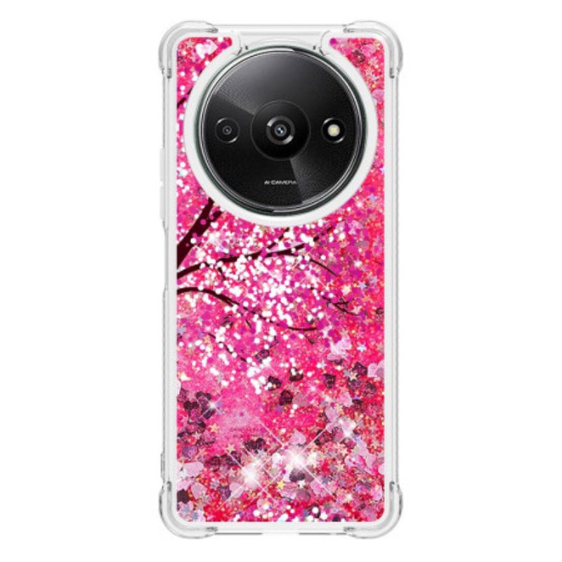 Coque Xiaomi Redmi A3 / Poco C61 Paillettes Cerisier en Fleurs