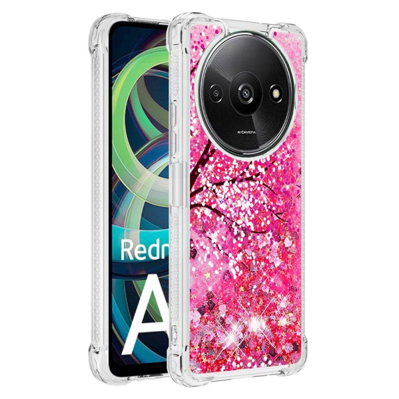 Coque Xiaomi Redmi A3 / Poco C61 Paillettes Cerisier en Fleurs