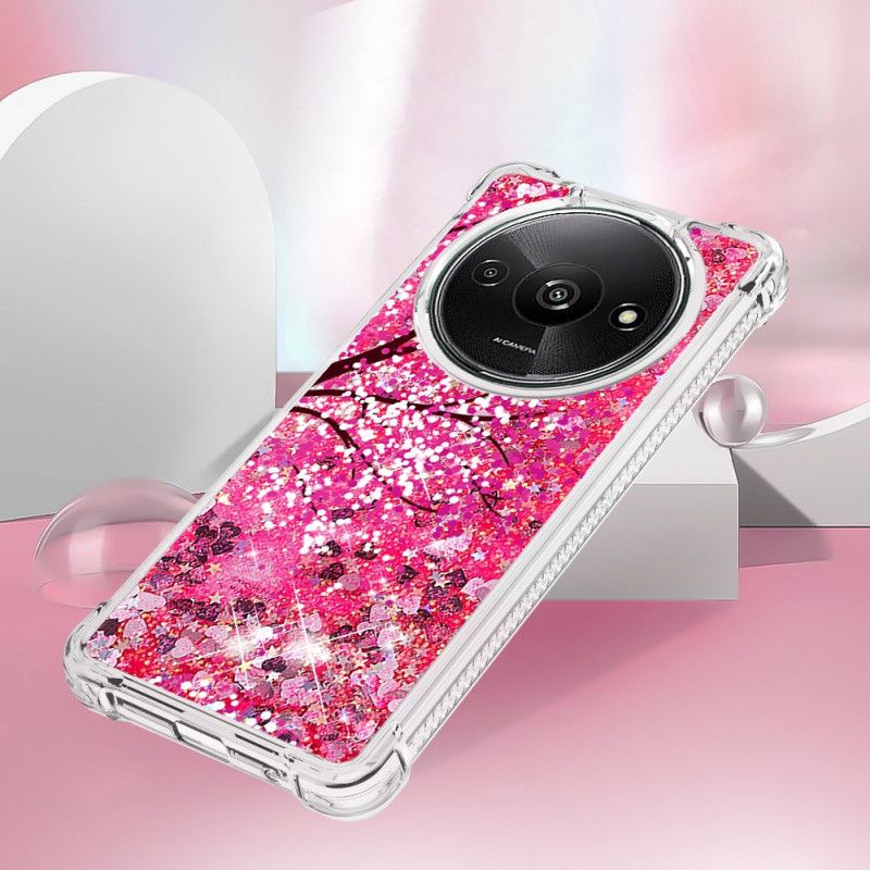 Coque Xiaomi Redmi A3 / Poco C61 Paillettes Cerisier en Fleurs