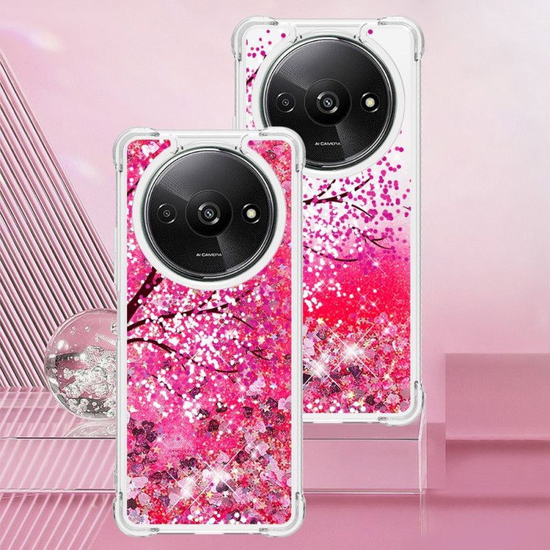 Coque Xiaomi Redmi A3 / Poco C61 Paillettes Cerisier en Fleurs