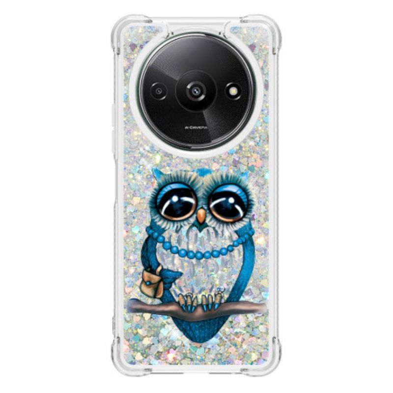 Coque Xiaomi Redmi A3 / Poco C61 Paillettes Chouette