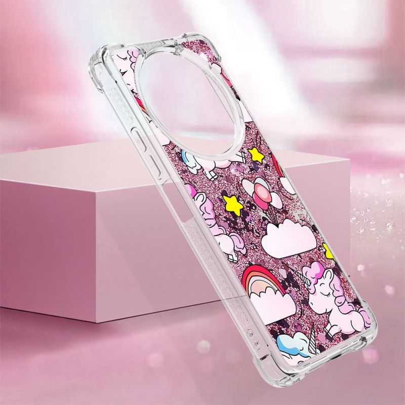 Coque Xiaomi Redmi A3 / Poco C61 Paillettes Licornes