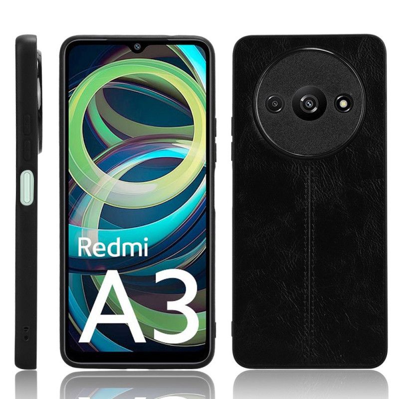 Coque Xiaomi Redmi A3 / Poco C61 Style Cuir Coutures