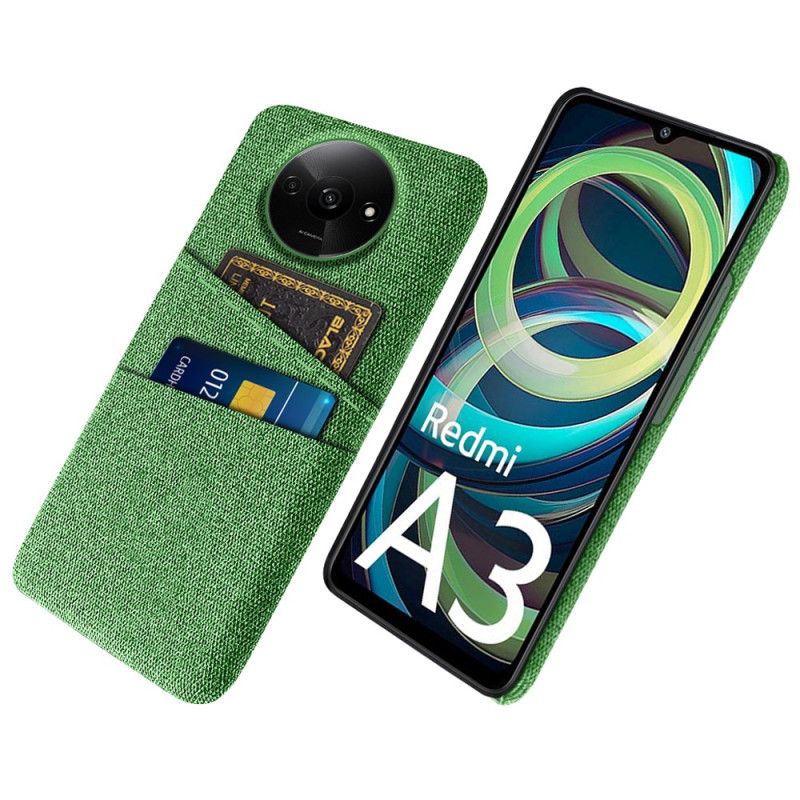 Coque Xiaomi Redmi A3 / Poco C61 Tissu Porte-Cartes