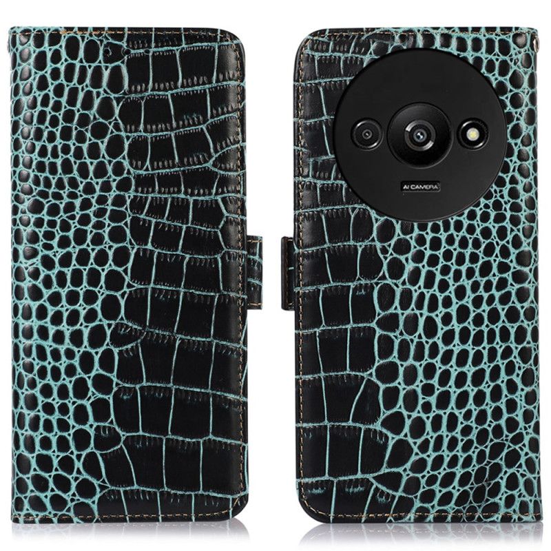 Housse Xiaomi Redmi A3 / Poco C61 Cuir Texture Crocodile