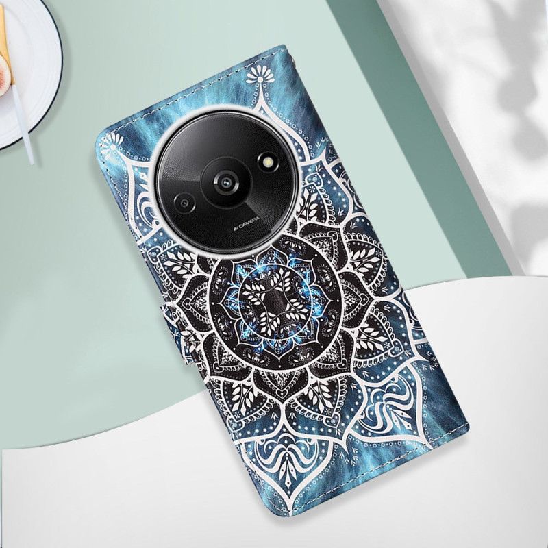 Housse Xiaomi Redmi A3 / Poco C61 Fleur Mandala à Lanière