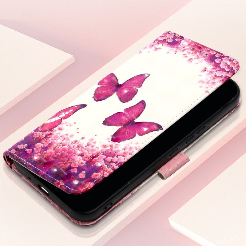 Housse Xiaomi Redmi A3 / Poco C61 Papillons Roses