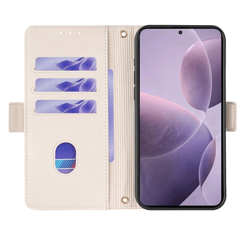 Housse Xiaomi Redmi A3 / Poco C61 Portefeuille Blocage RFID Lanière et Bandoulière