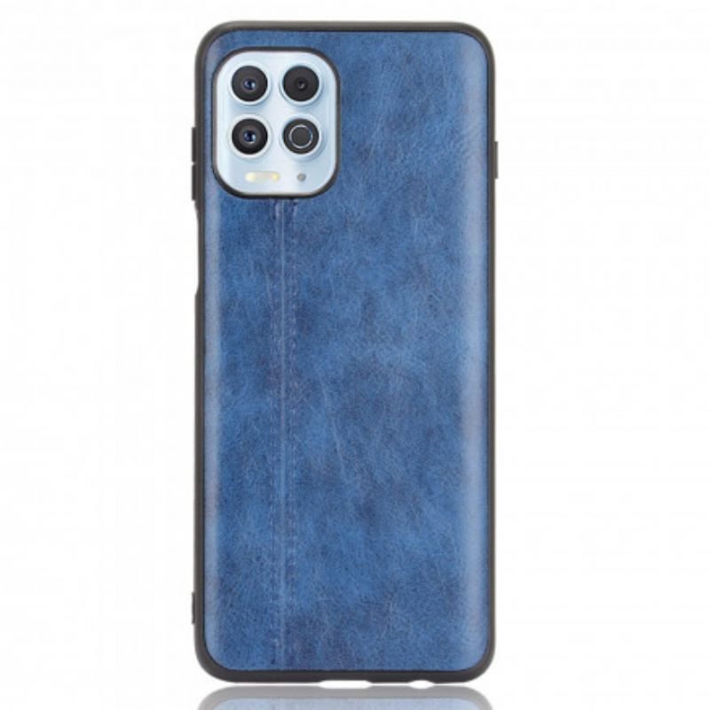 Coque Moto G100 Effet Cuir Couture