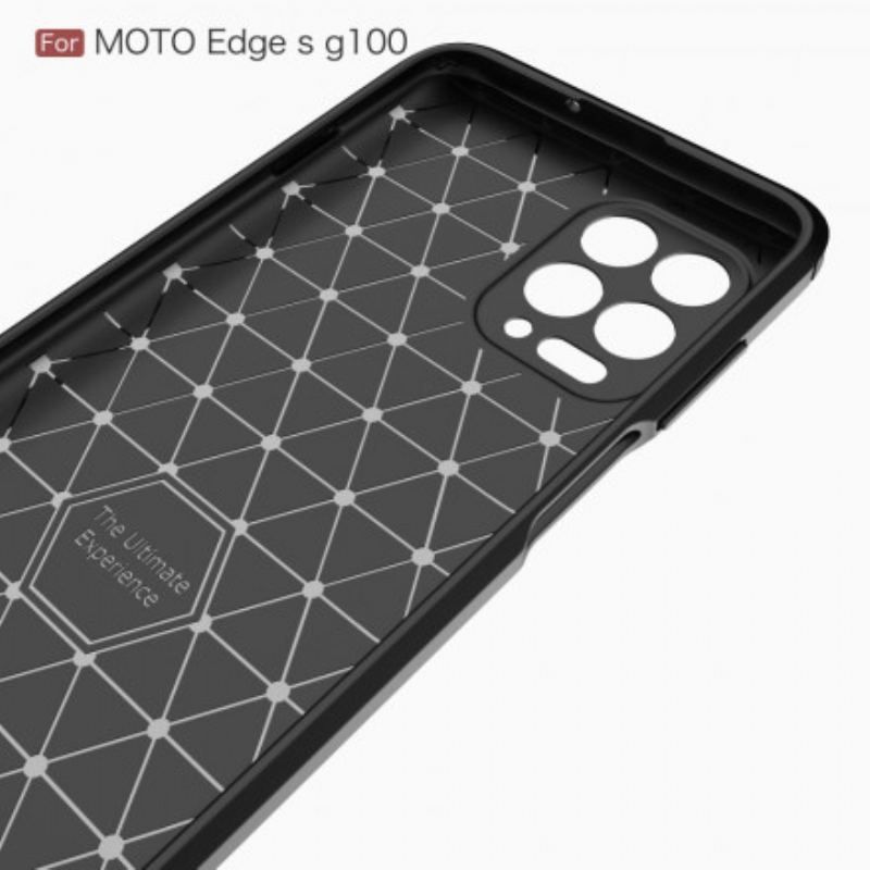 Coque Moto G100 Fibre Carbone Brossée