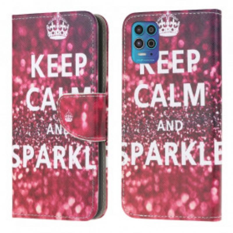 Housse Moto G100 Keep Calm and Sparkle