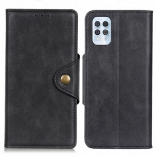 Housse Moto G100 Simili Cuir Bouton