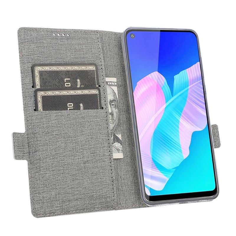 Housse Huawei P40 lite E croisillons fonction support