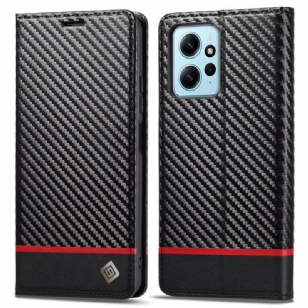 Flip Cover Xiaomi Redmi Note 12 4G Fibre Carbone LC.IMEEKE