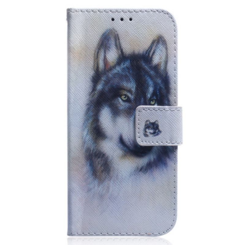 Housse Xiaomi Redmi Note 12 4G Loup Aquarelle