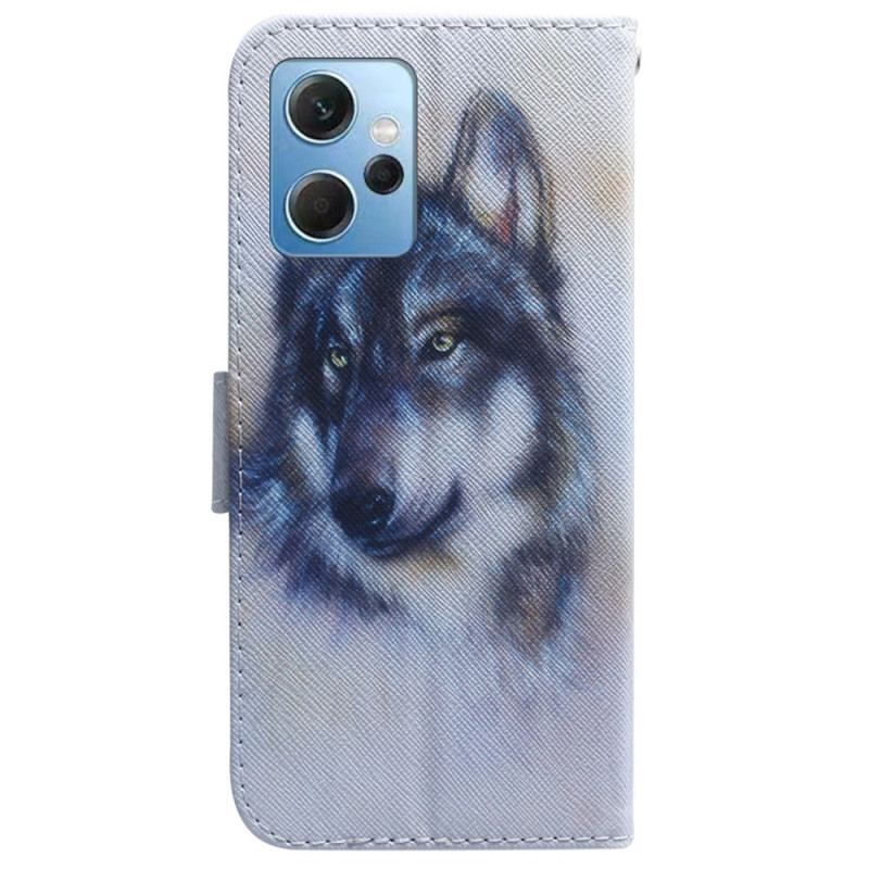 Housse Xiaomi Redmi Note 12 4G Loup Aquarelle