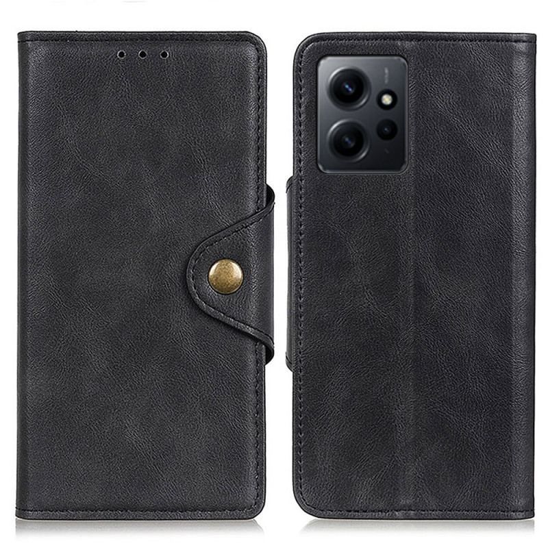 Housse Xiaomi Redmi Note 12 4G Simili Cuir Bouton Magnétique