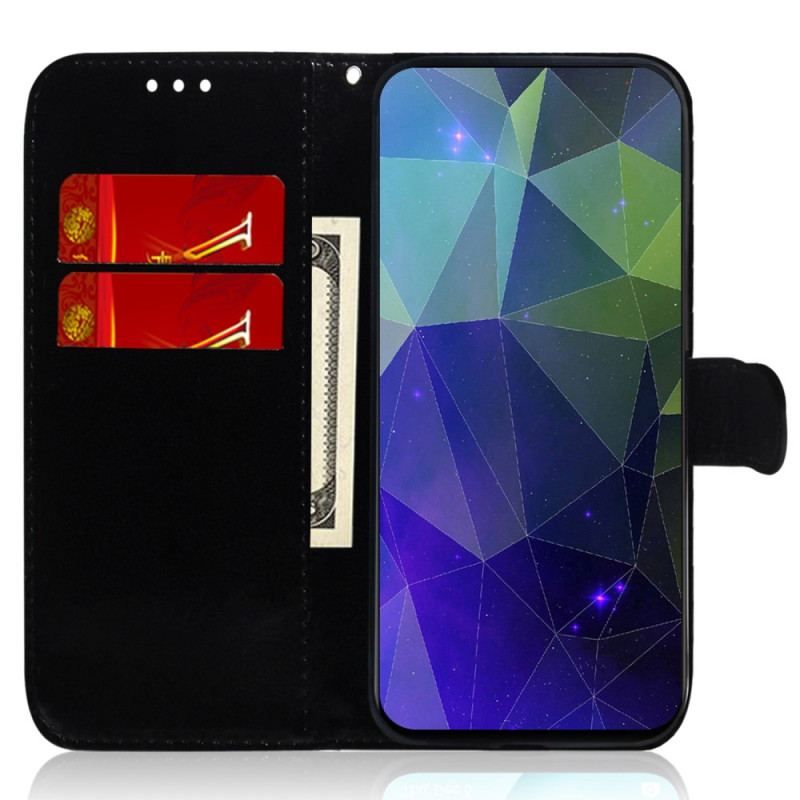 Housse Xiaomi Redmi Note 12 4G Simili Cuir Miroir avec Lanière