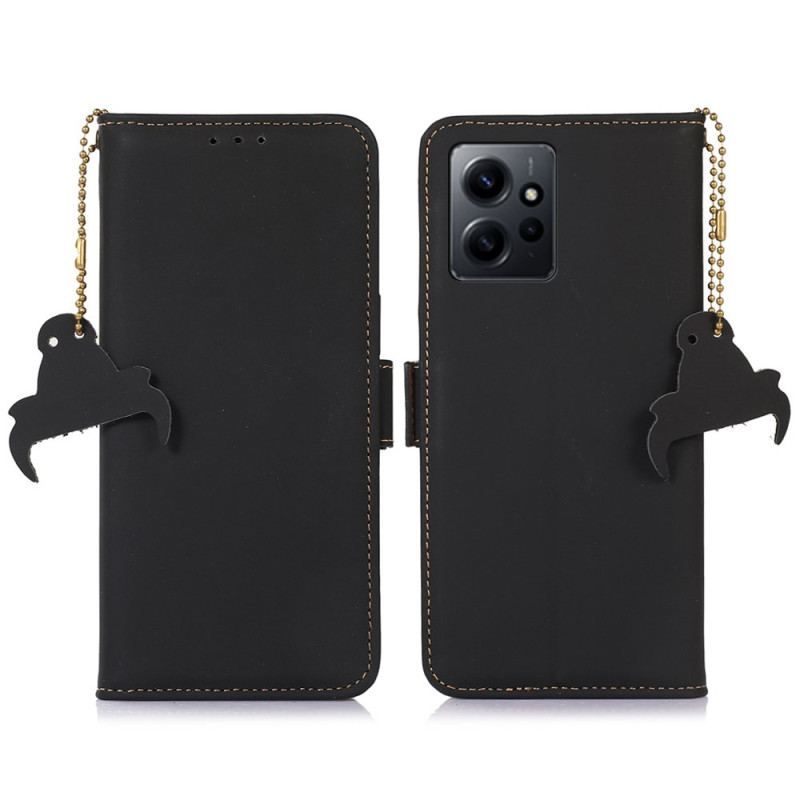 Housse Xiaomi Redmi Note 12 4G Véritable Cuir RFID