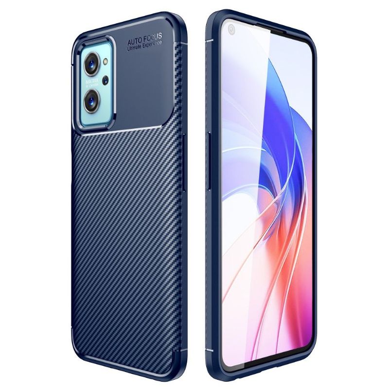 Coque Realme 9i style fibre de carbone