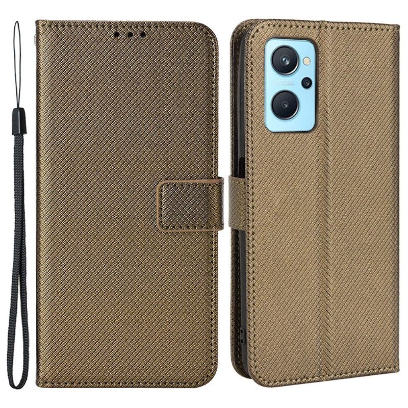 Housse Realme 9i Hudson simili cuir texturé