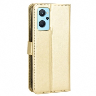 Housse Realme 9i imitation cuir porte-cartes