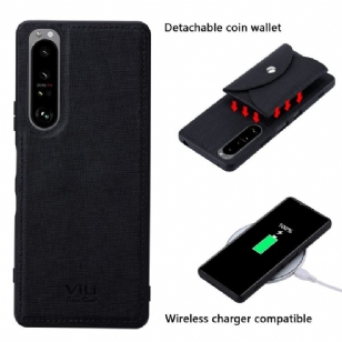 Coque Sony Xperia 1 III VILI croisillons Porte Cartes Magnétique