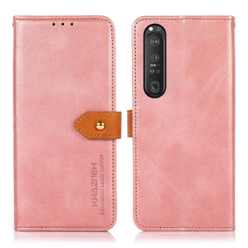 Housse Sony Xperia 1 III KHAZNEH Bicolore simili cuir