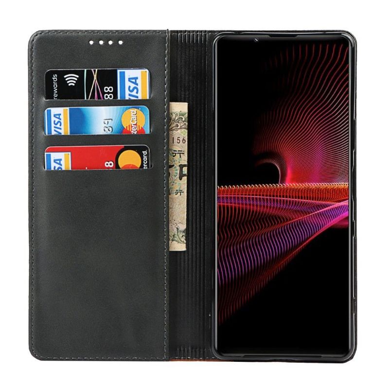 Housse Sony Xperia 1 III LISA simili cuir bicolore