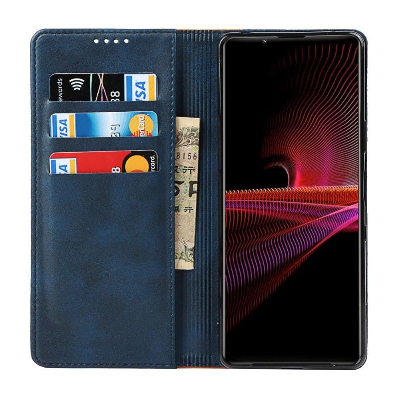 Housse Sony Xperia 1 III LISA simili cuir bicolore