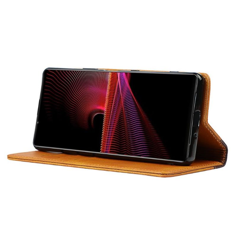 Housse Sony Xperia 1 III LISA simili cuir bicolore