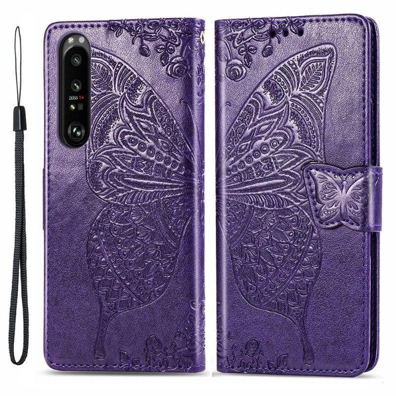 Housse Sony Xperia 1 III Papillon Relief