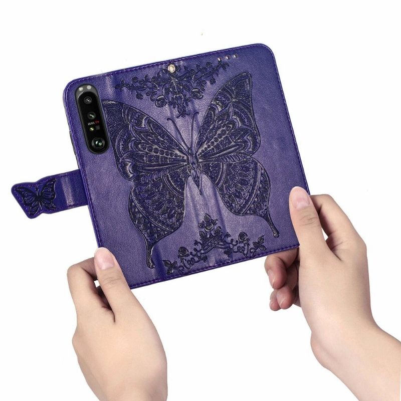 Housse Sony Xperia 1 III Papillon Relief