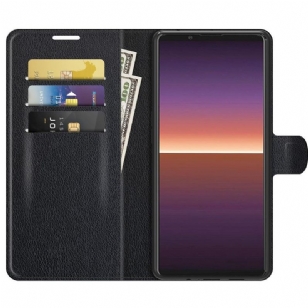 Housse Sony Xperia 1 III portefeuille style cuir