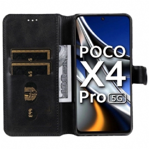 Housse Xiaomi Poco X4 Pro 5G ENKAY Effet Cuir