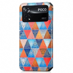 Housse Xiaomi Poco X4 Pro 5G Rabat Flip Mandala Kaléidoscope