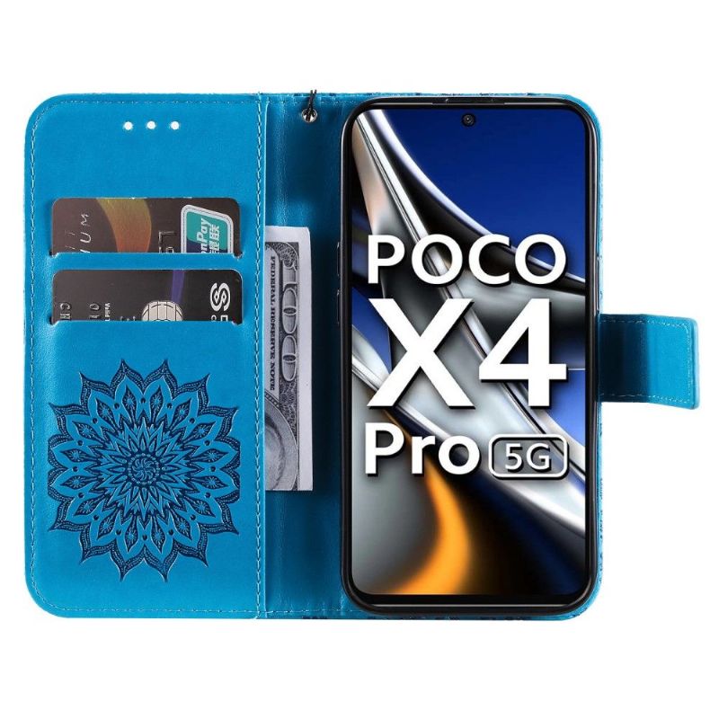 Housse Xiaomi Poco X4 Pro 5G Sunflower à lanière