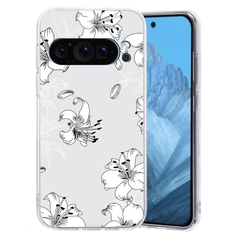 Coque Google Pixel 9 Fleurs Blanches