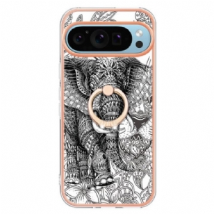 Coque Google Pixel 9 / Pixel 9 Pro Anneau-Spport Éléphant Totem