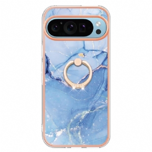 Coque Google Pixel 9 / Pixel 9 Pro Anneau-Support Marbrée