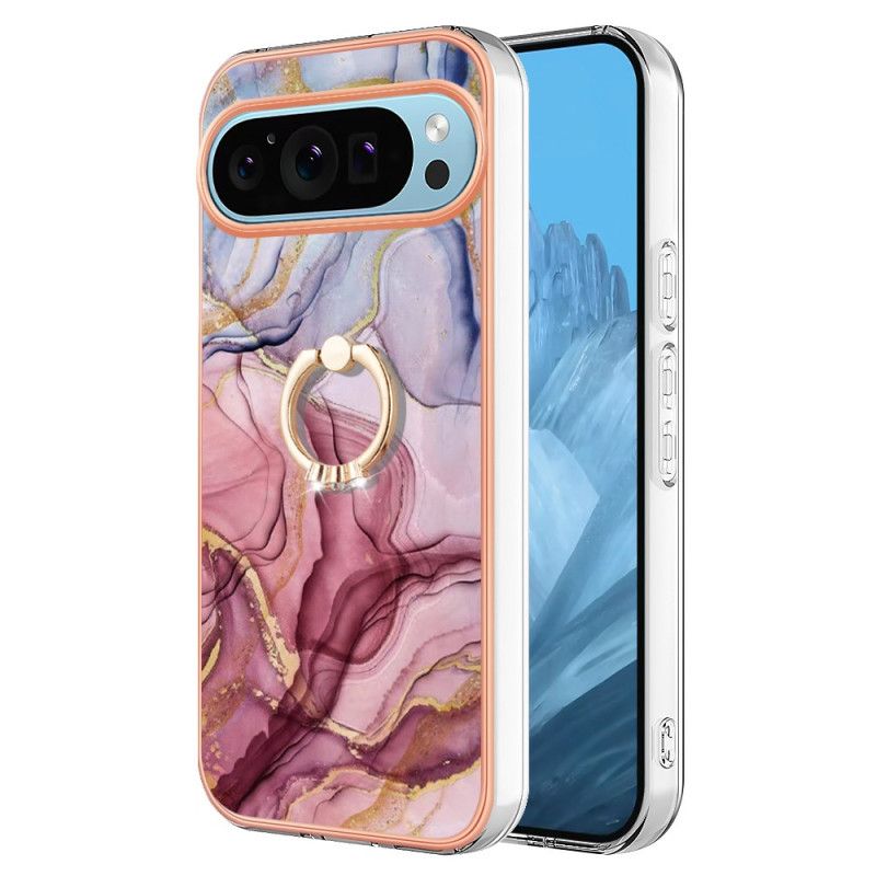 Coque Google Pixel 9 / Pixel 9 Pro Anneau-Support Marbrée