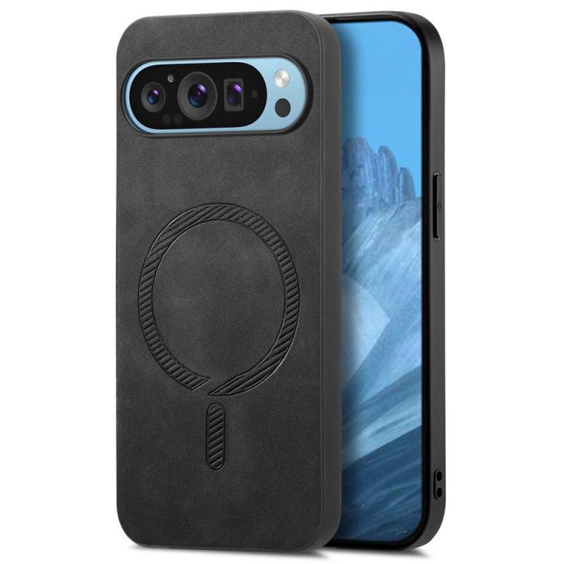 Coque Google Pixel 9 / Pixel 9 Pro Effet Cuir Compatible avec MagSafe