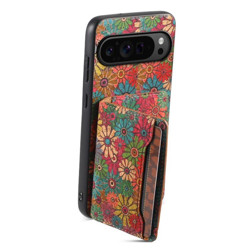 Coque Google Pixel 9 / Pixel 9 Pro Florale Porte-Cartes