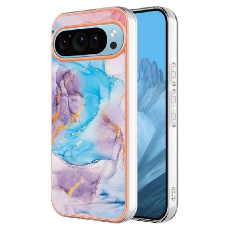 Coque Google Pixel 9 / Pixel 9 Pro Marbre Bleu