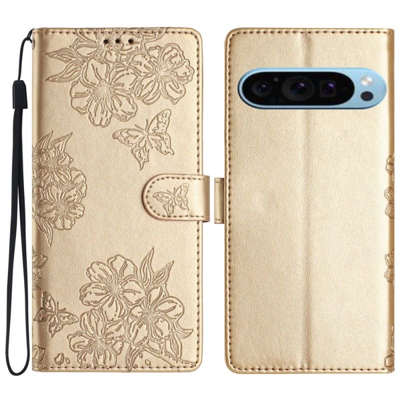 Housse Google Pixel 9 Motif Papillons et Fleurs